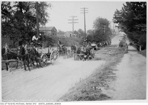 Rickety wooden bridges on the east Danforth often washed out in storms. City of Toronto Archives photo